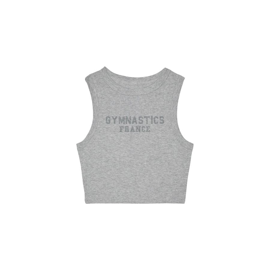 Débardeur Femme Crop Top Gris