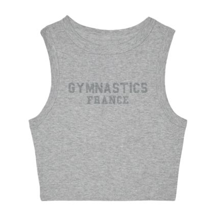 Débardeur Femme Crop Top Gris