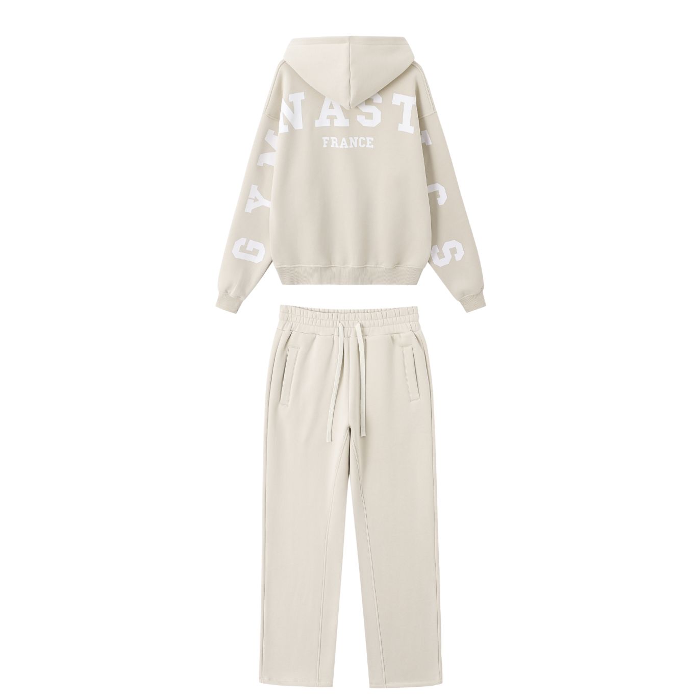 Ensemble Oversize - Jogging & Sweat à Capuche Beige