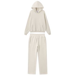 Ensemble Oversize - Jogging & Sweat à Capuche Beige