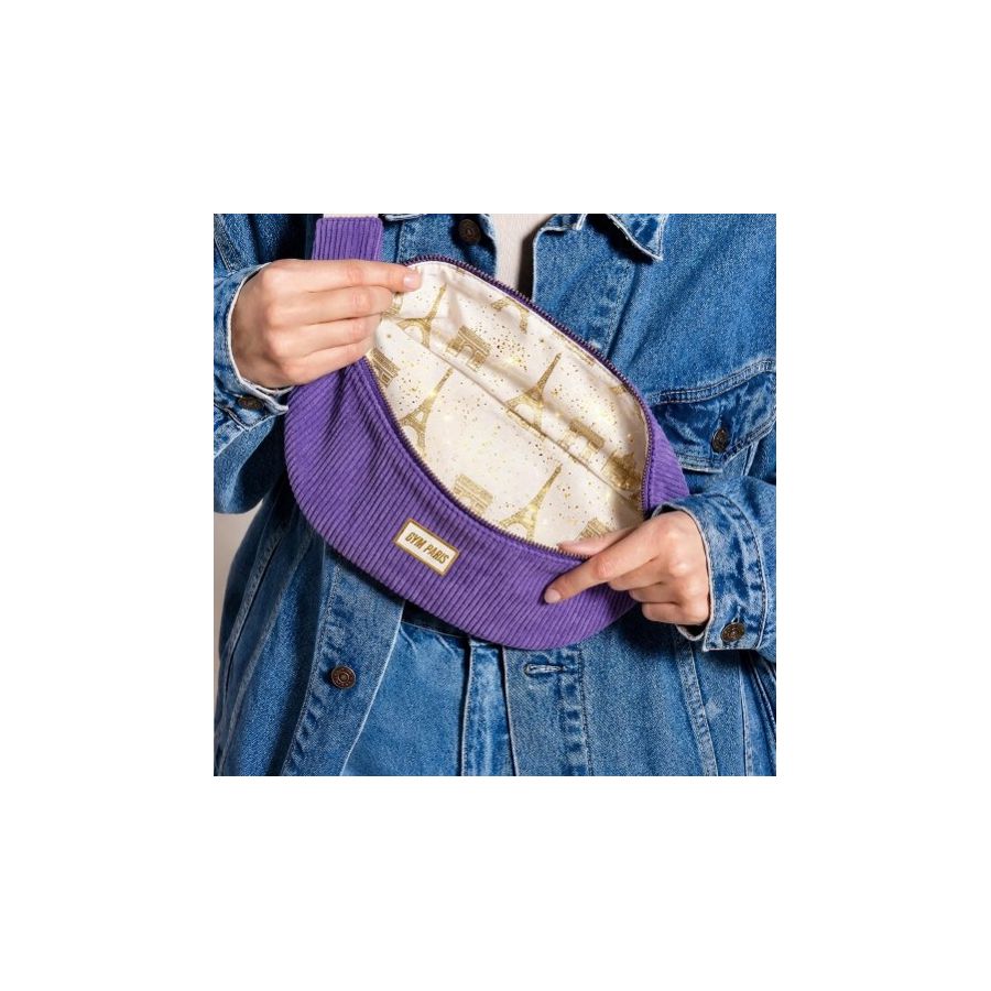 Banane velours Violet GYM PARIS