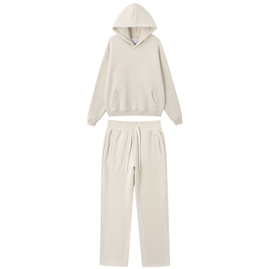 Ensemble Oversize - Jogging & Sweat à Capuche Beige