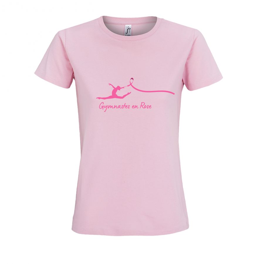 Tee-shirt Rose Gymnastes en Rose - Femme