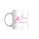 Mug Blanc Gymnastes en Rose
