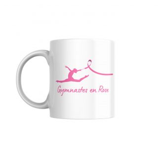 Mug Blanc Gymnastes en Rose