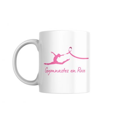 Mug Blanc Gymnastes en Rose