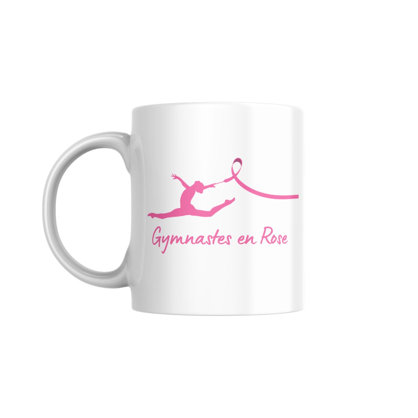 Mug Blanc Gymnastes en Rose