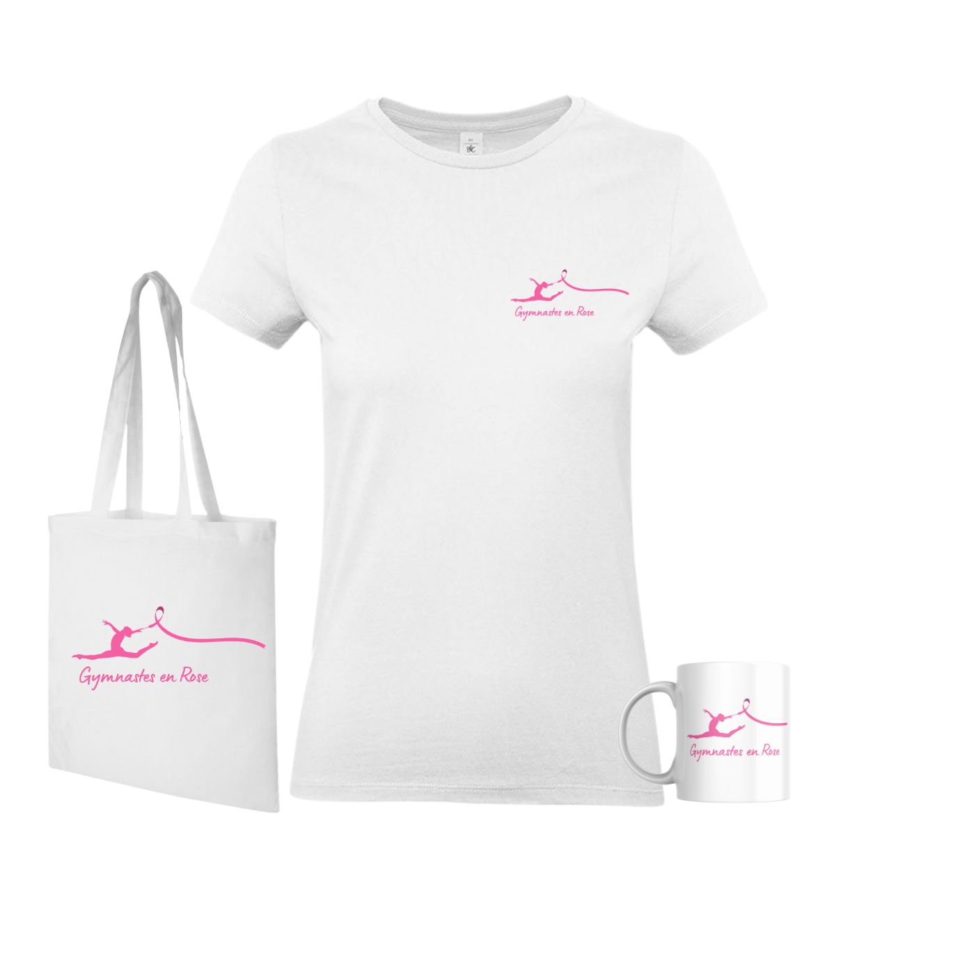 Pack Gymnastes en rose Pack TS BLANC